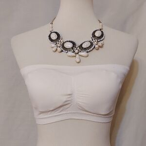 Cream Strapless Bandeau Bra/Tube Top